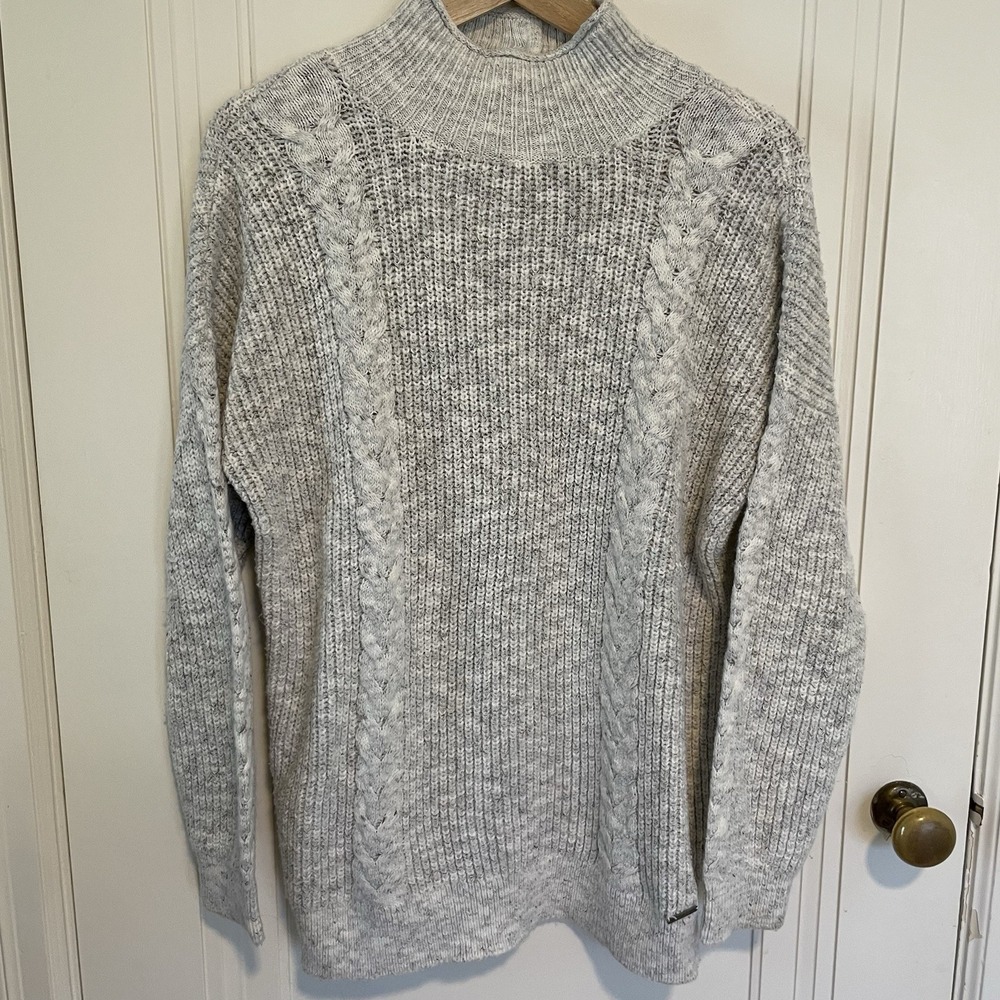 Abercrombie Y2K Soft Cable Knit Turtleneck Sweater Medium